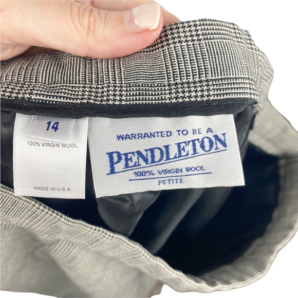 Pendleton Wool Microplaid Tartan Pencil Skirt Petite 14 - Picture 5 of 5